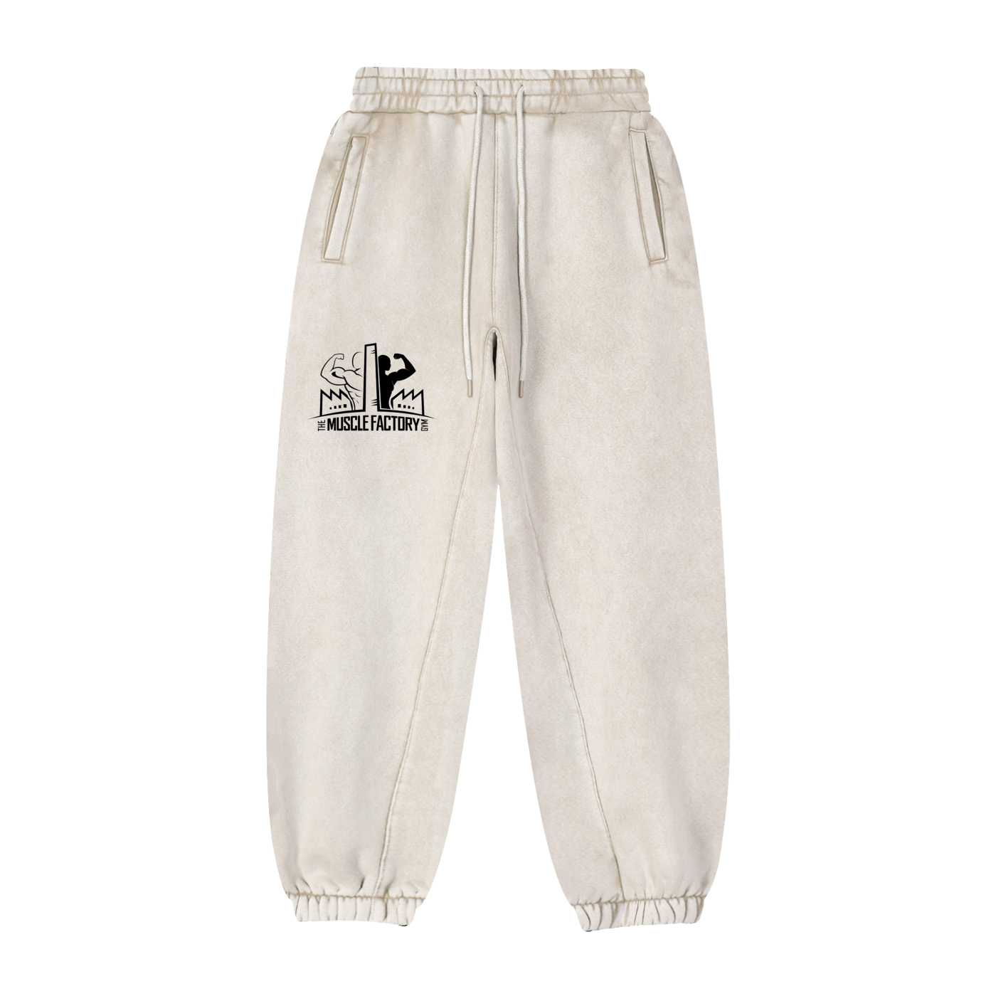 Fleeced Jogger Sweatpants - Black Logo