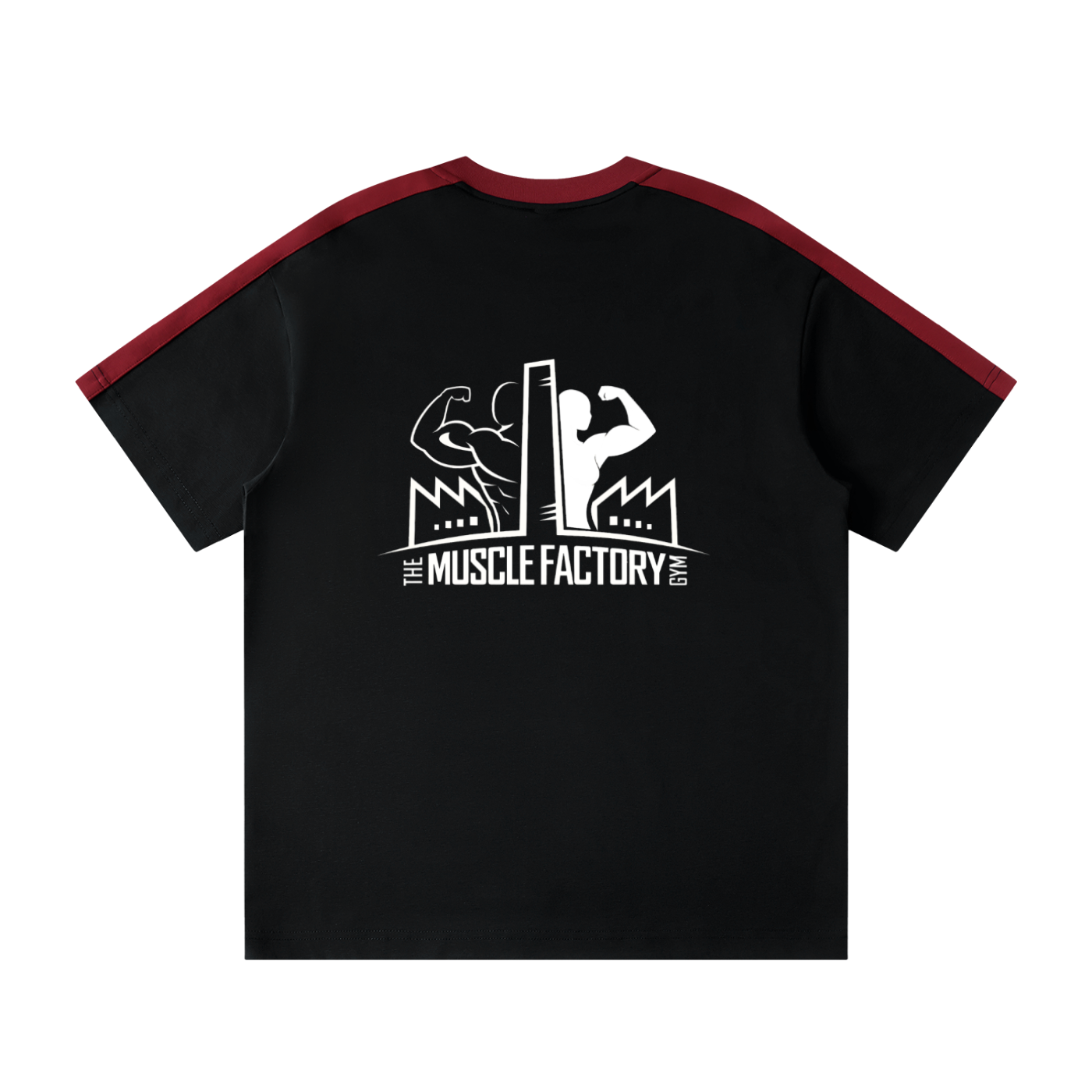 Colourblock Striped T-Shirt - Black