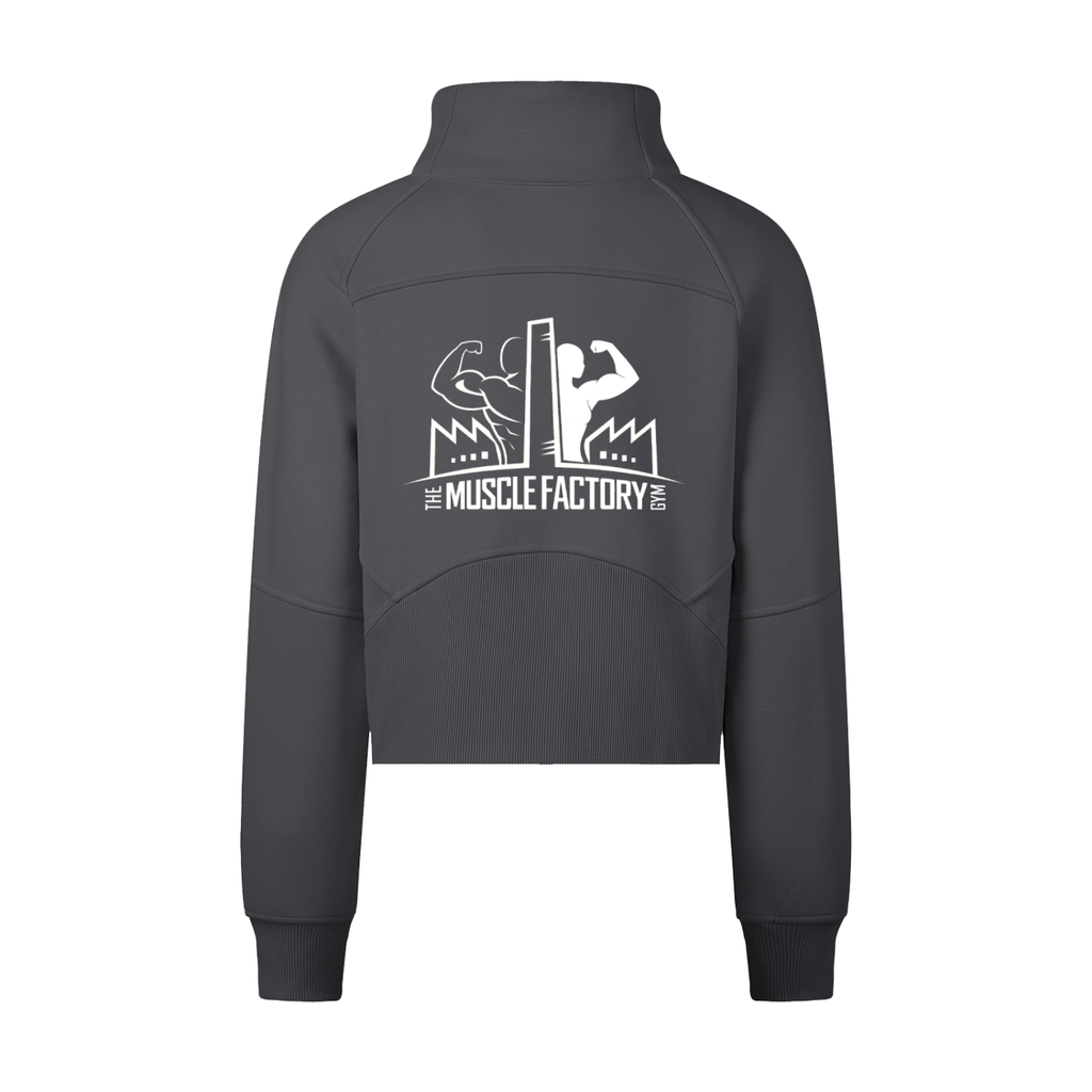 Cropped Half-Zip Sweatshirt