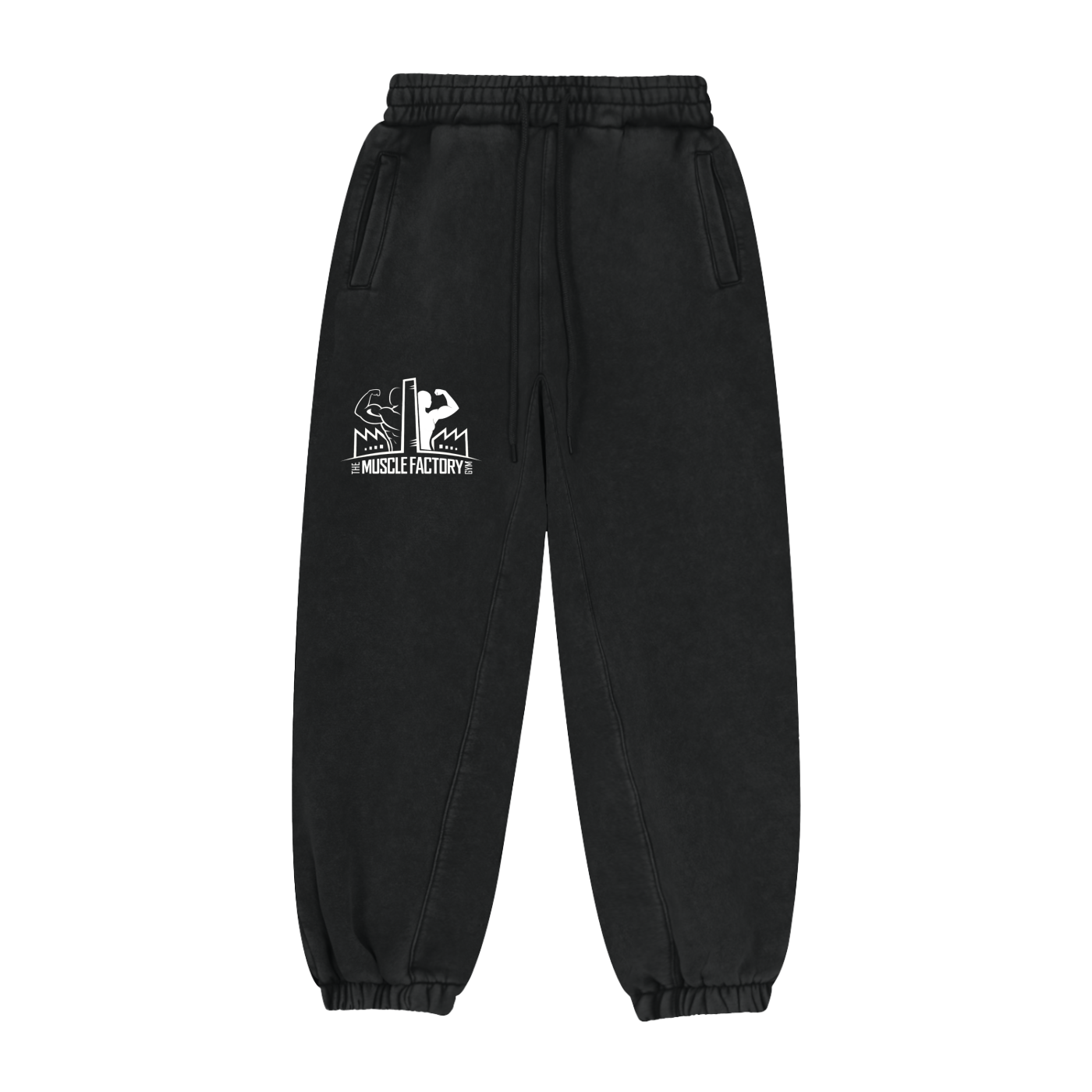 Fleeced Jogger Sweatpants - White Logo