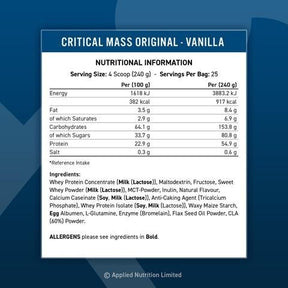 TMF® APPLIED NUTRITION CRITICAL MASS ORIGINAL