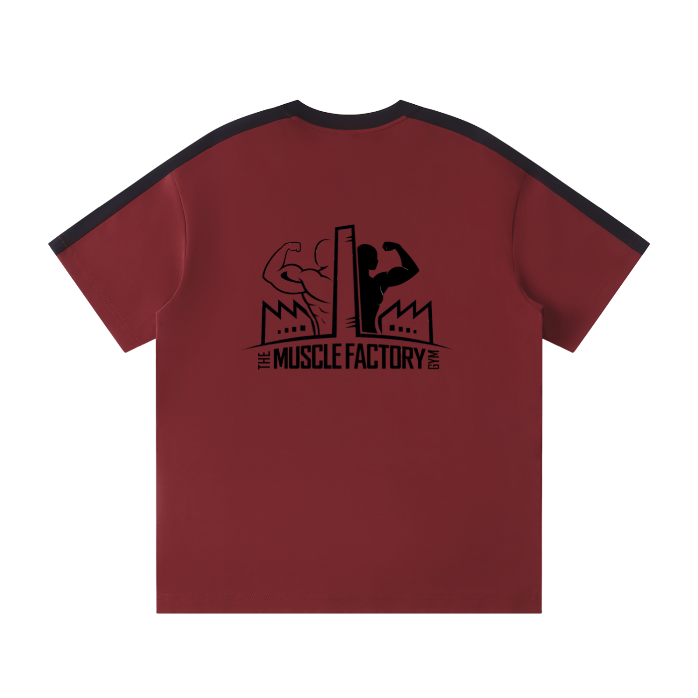 Colourblock Striped T-Shirt - Red