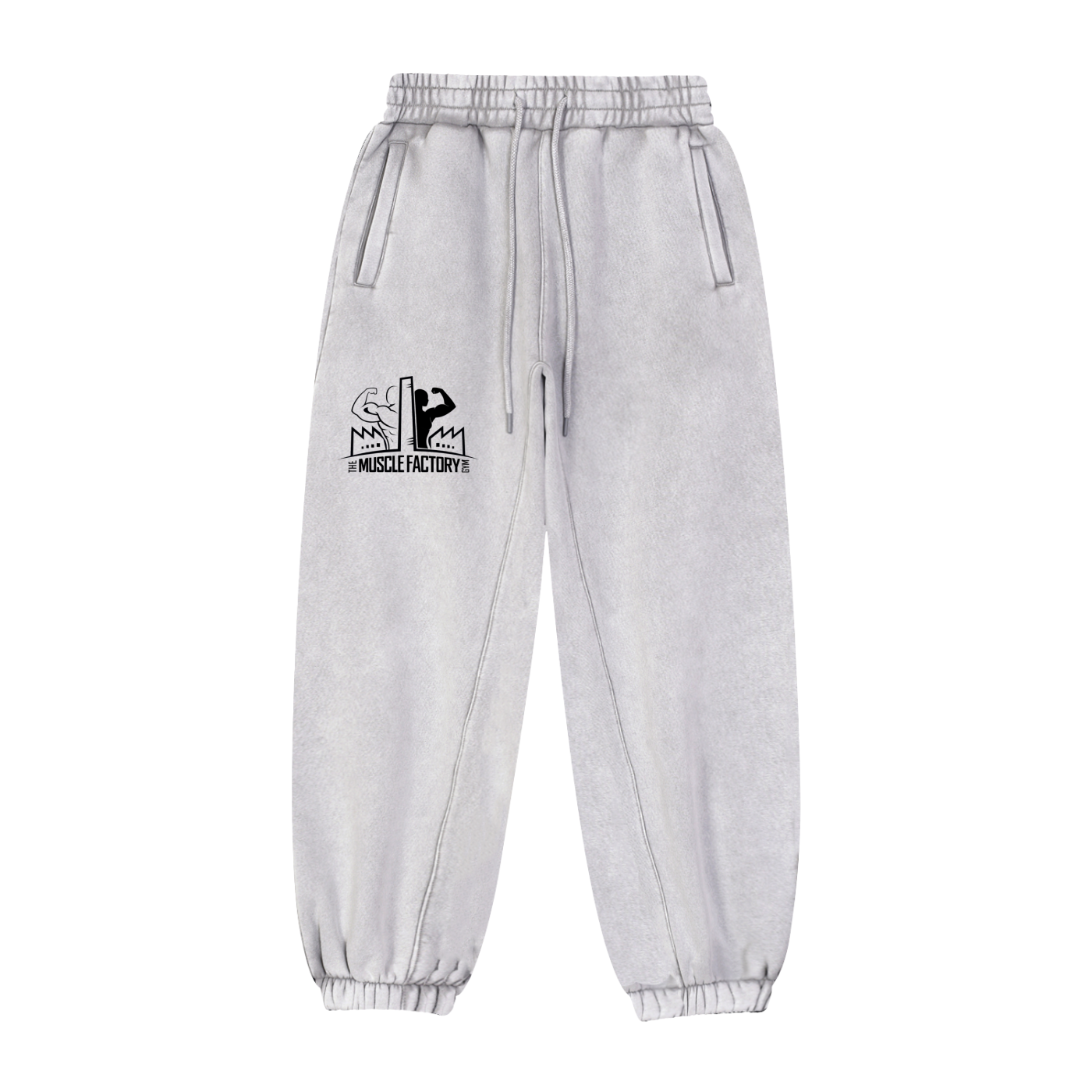 Fleeced Jogger Sweatpants - Black Logo