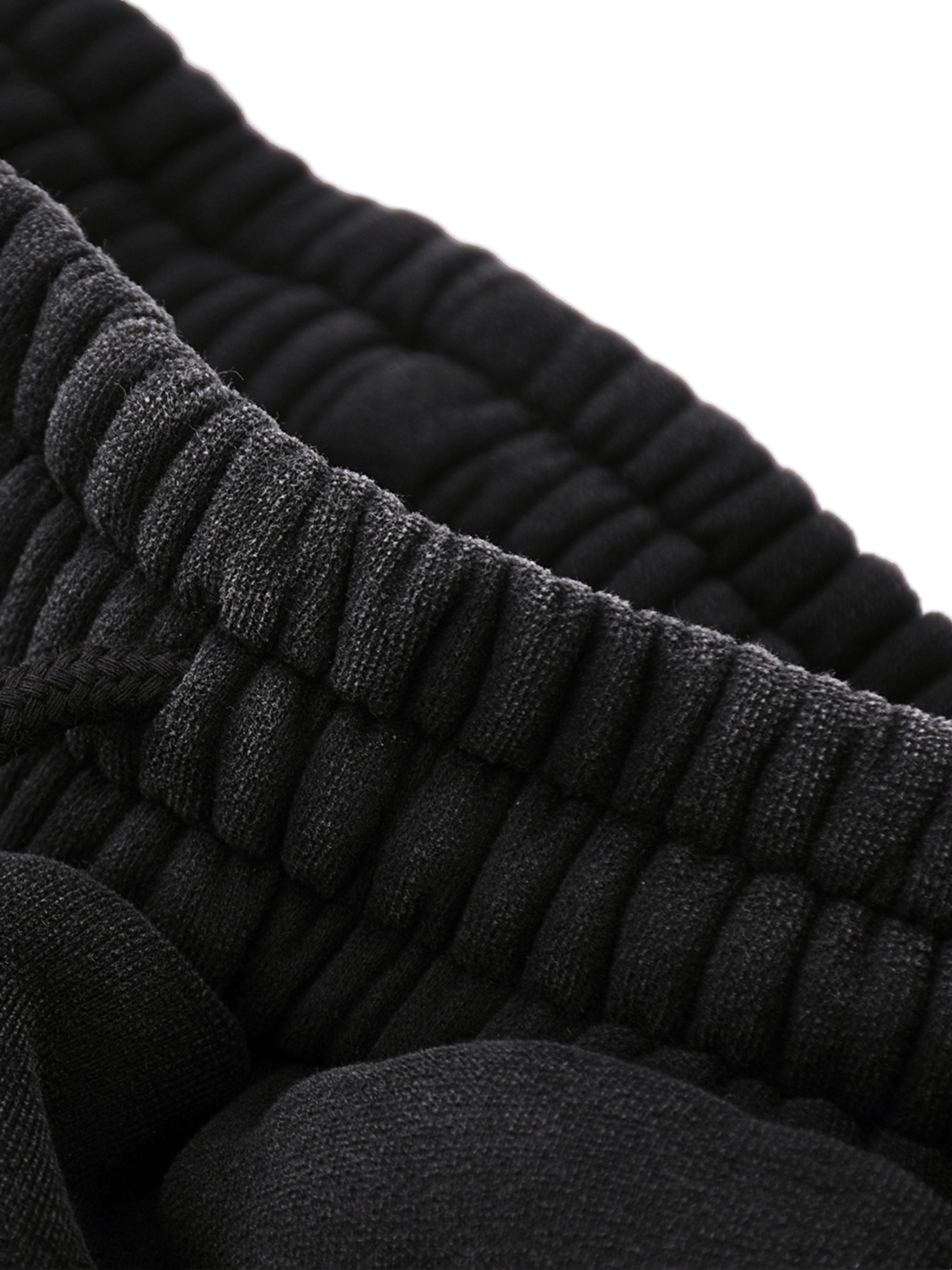 Fleeced Jogger Sweatpants - Black Logo