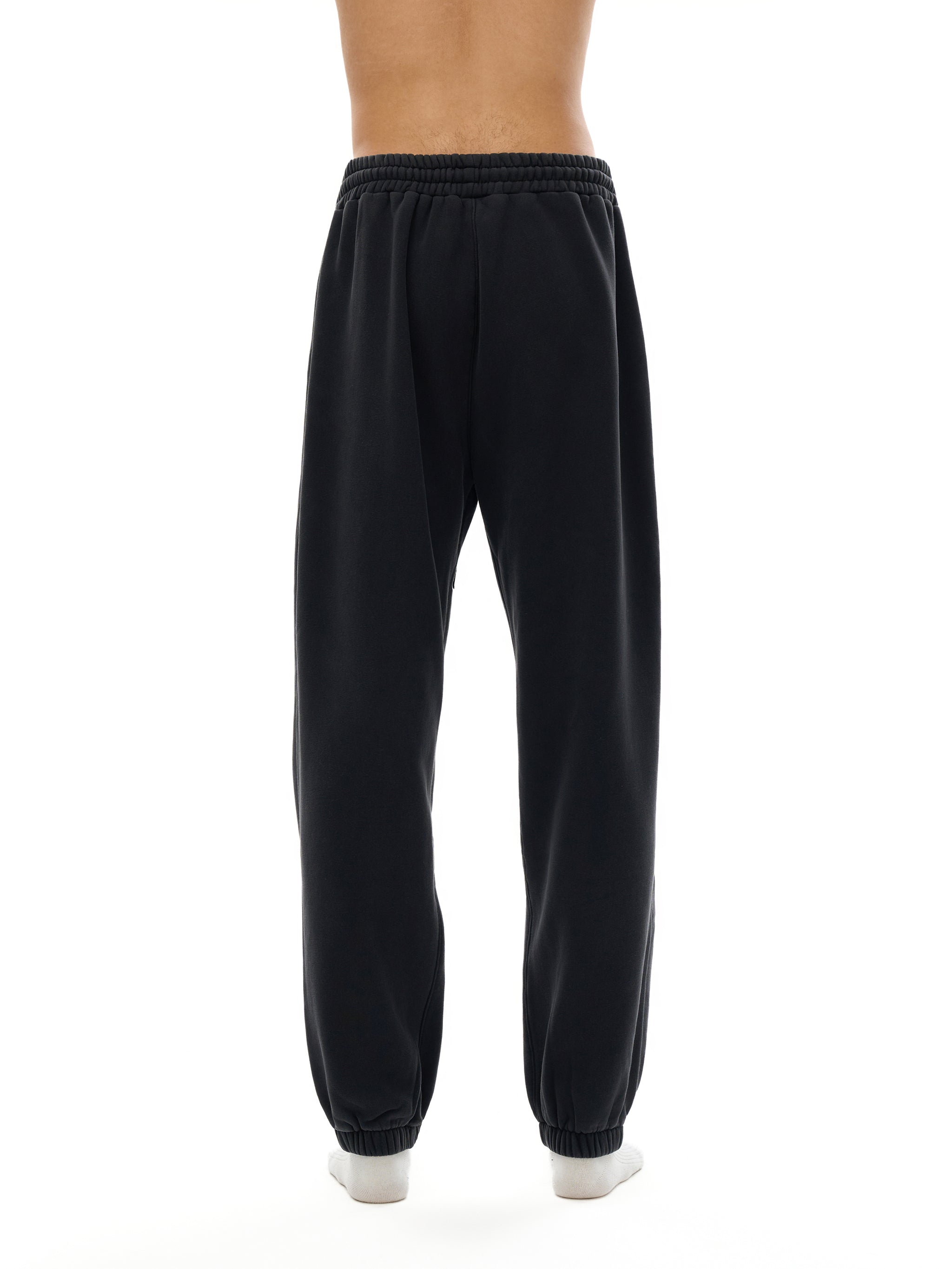 Fleeced Jogger Sweatpants - Black Logo