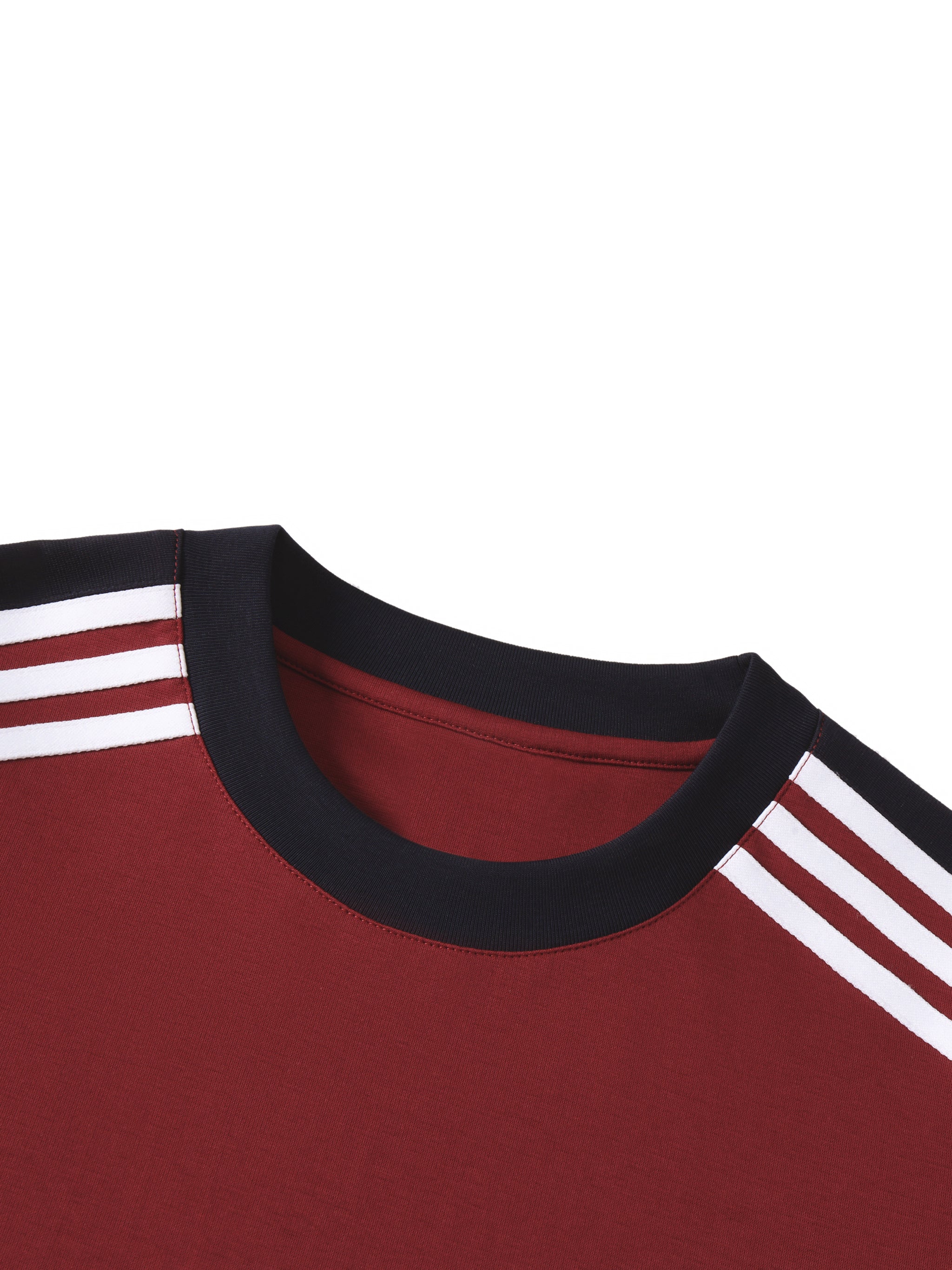 Colourblock Striped T-Shirt - Red